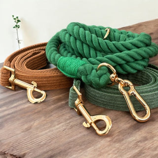 Luxe Everyday Dog Leash | Gold Hardware