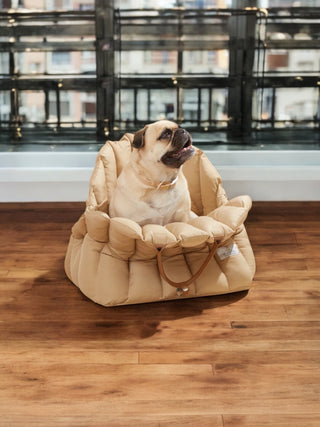 Luxe Pet Car Seat Bag | Sand, Mocha, Midnight & Baby Blue