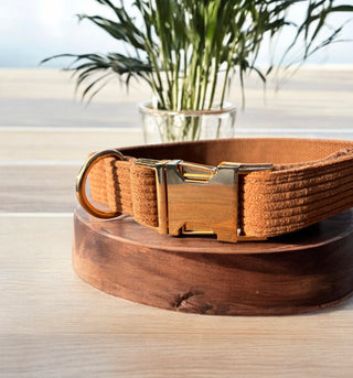 Luxe Fabric Dog Collar | Velvet & Corduroy with Gold Hardware